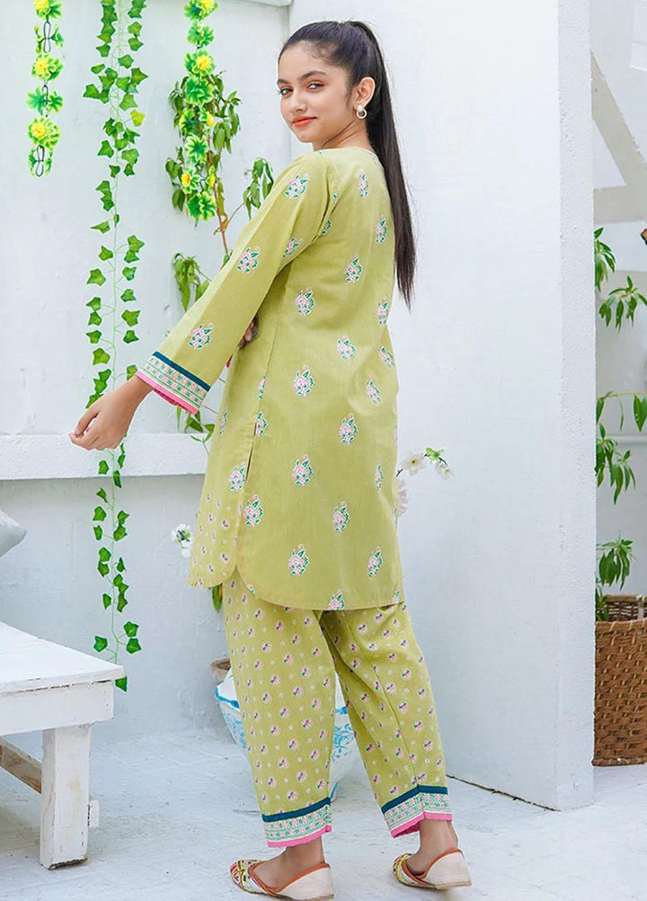 Ochre Cotton Fancy 2 Piece Suit for Girls -  OFW-COR-01