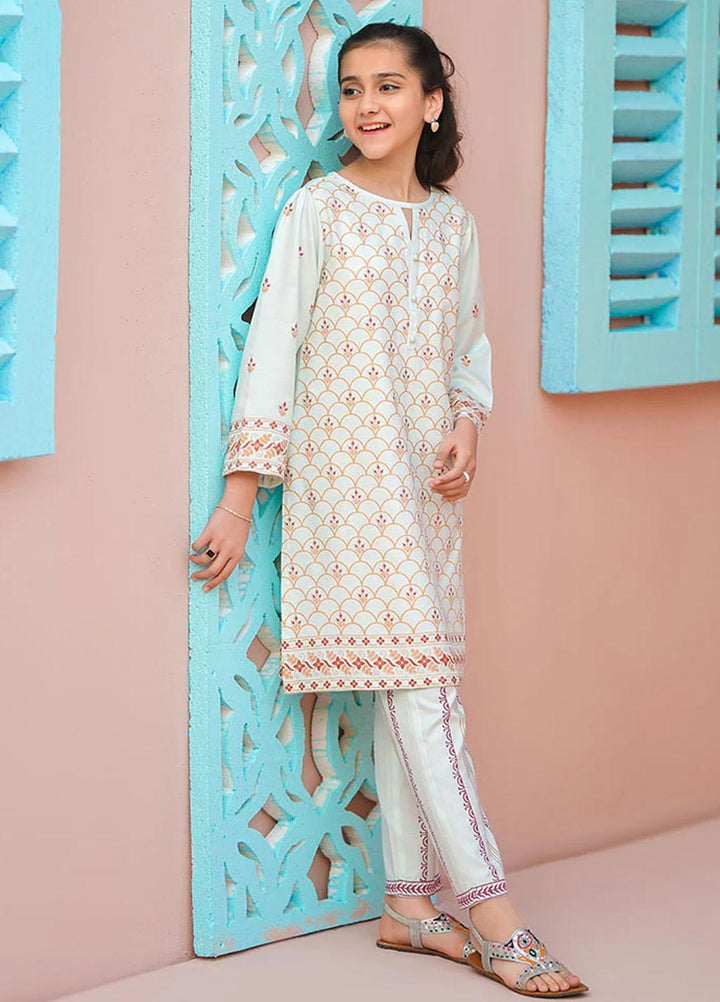 Ochre Cotton Fancy 2 Piece Suit for Girls -  OFW-COR-11