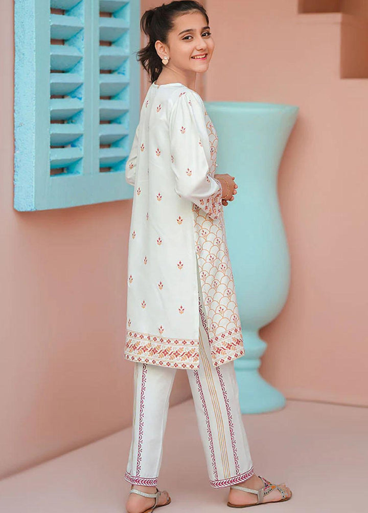 Ochre Cotton Fancy 2 Piece Suit for Girls -  OFW-COR-11