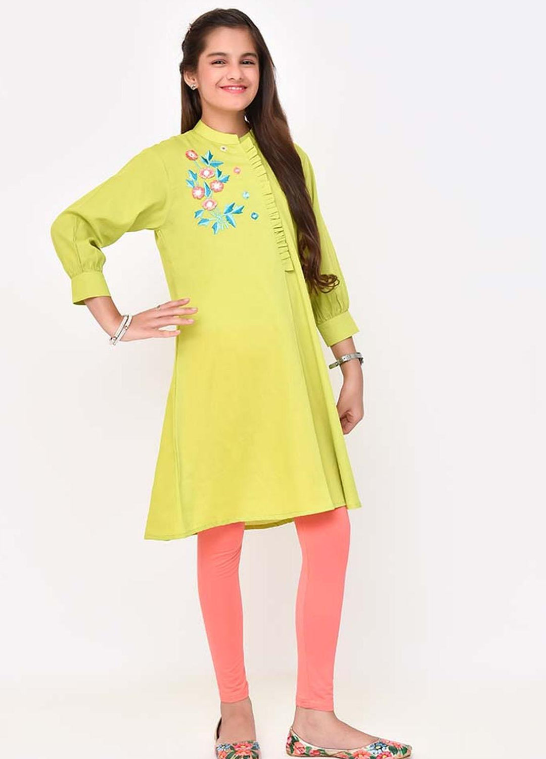 Ochre Cotton   Girls Top -  OFK-757