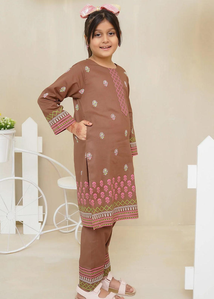 Ochre Cotton Printed Co-ords for Girls -  OFW-COR-42