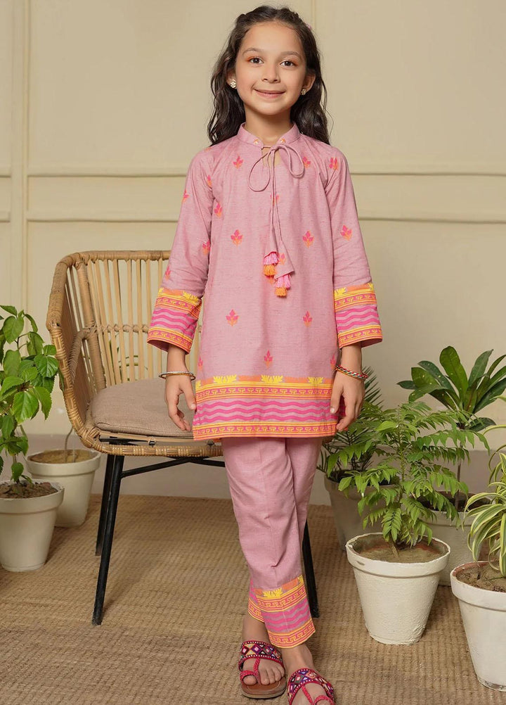 Ochre Cotton Printed Co-ords for Girls -  OFW-COR-48