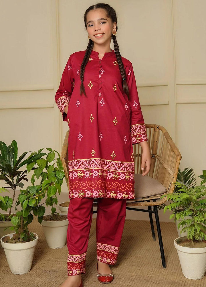 Ochre Cotton Printed Co-ords for Girls -  OFW-COR-60