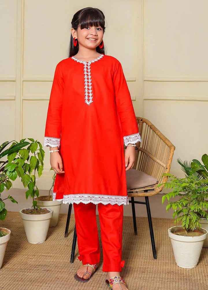 Ochre Cotton Western 2 Piece Suit for Girls -  OFW-SC-17