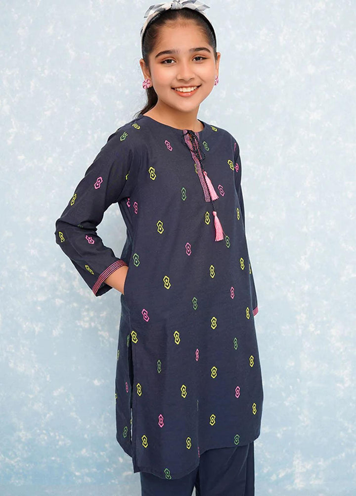Ochre Cotton Fancy 2 Piece Suit for Girls -  OFW-COR-15
