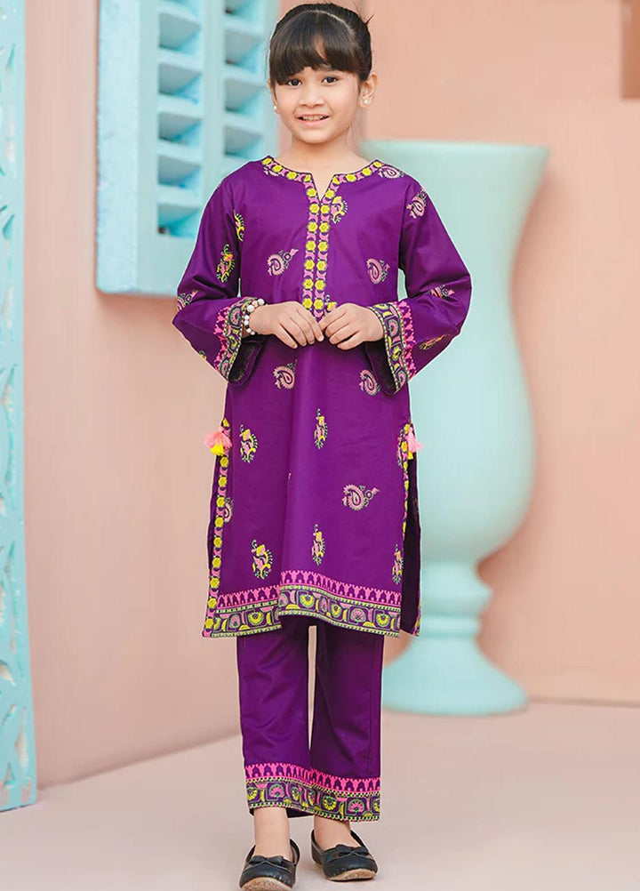 Ochre Cotton Fancy 2 Piece Suit for Girls -  OFW-COR-10