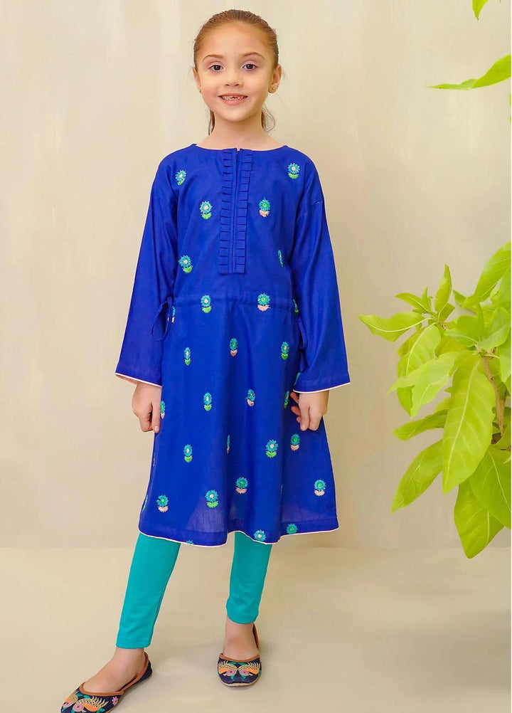 Ochre Cotton Printed Kurti for Girls -  OFK-PRC-14