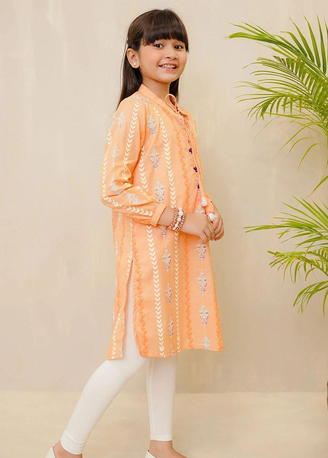 Ochre Cotton Casual Kurti for Girls -  OFK-PRC-21