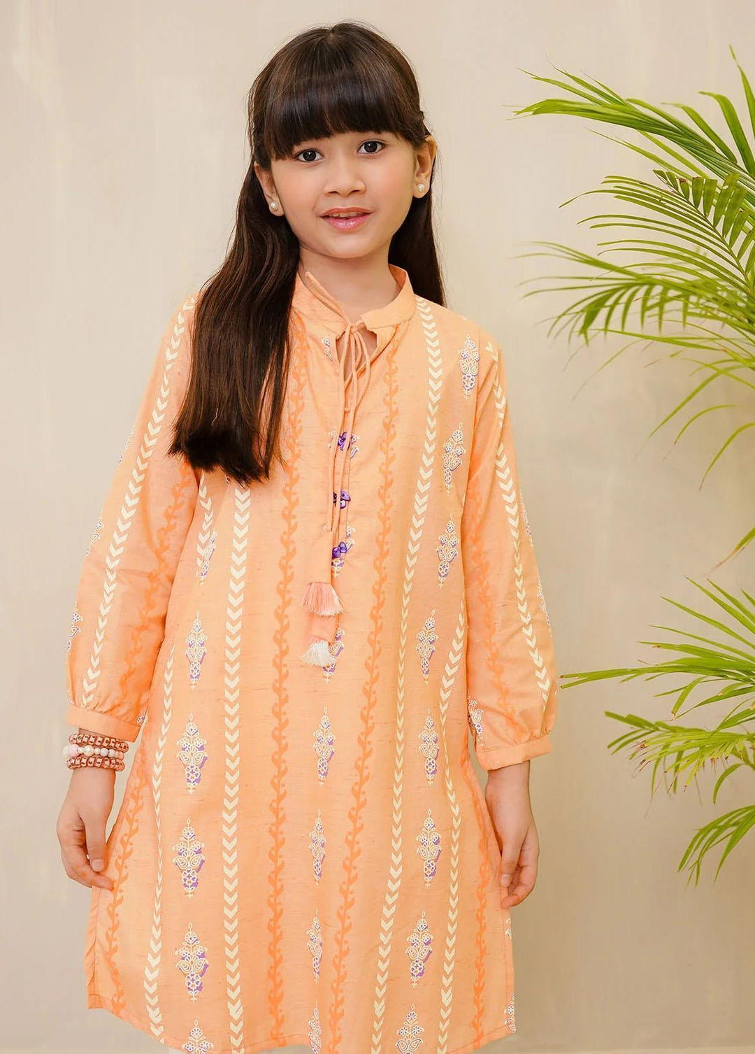 Ochre Cotton Casual Kurti for Girls -  OFK-PRC-21