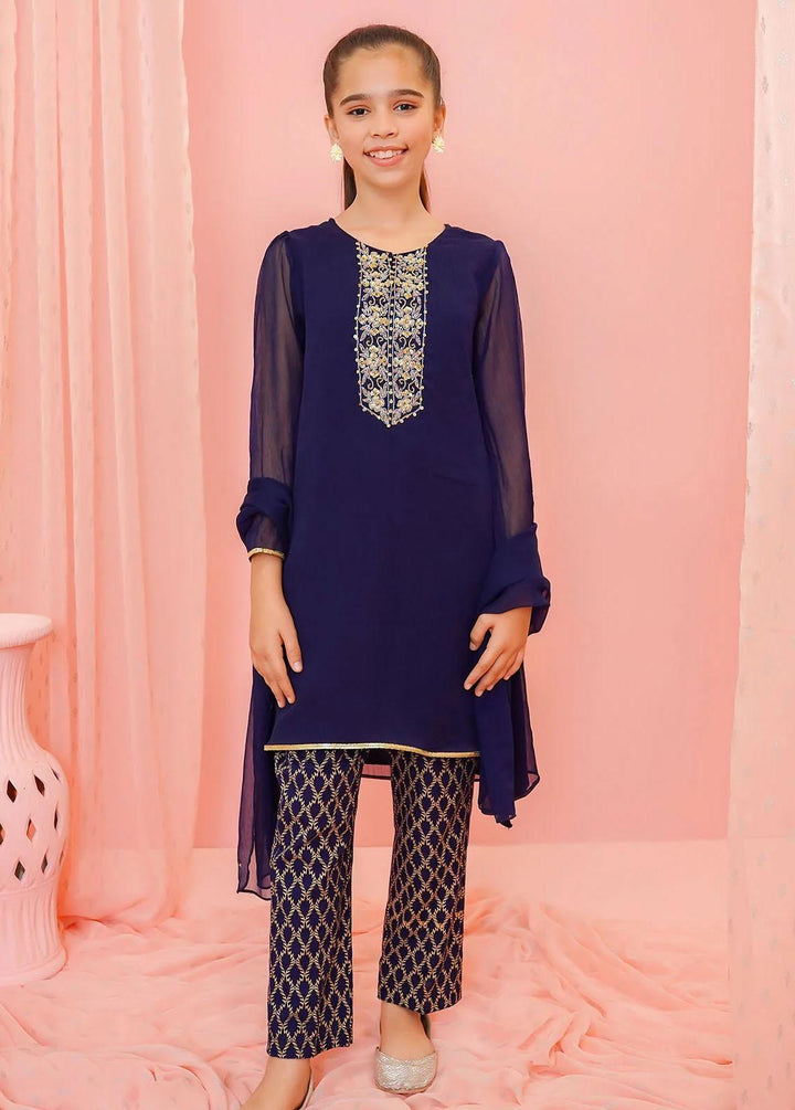 Ochre Chiffon Casual 3 Piece for Girls -  OFW-AC-20