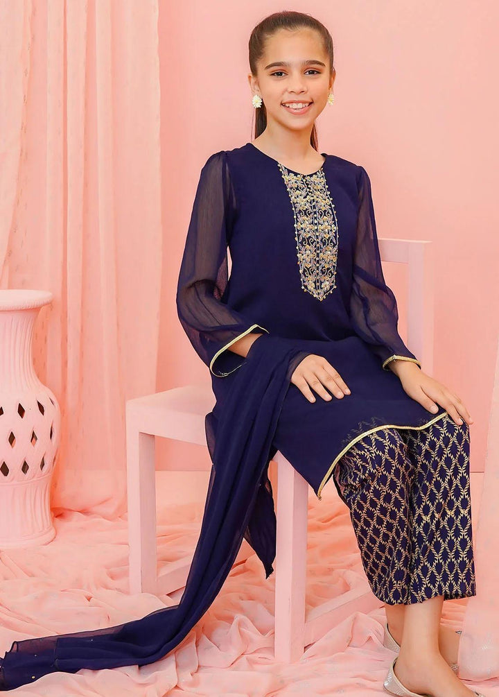 Ochre Chiffon Casual 3 Piece for Girls -  OFW-AC-20