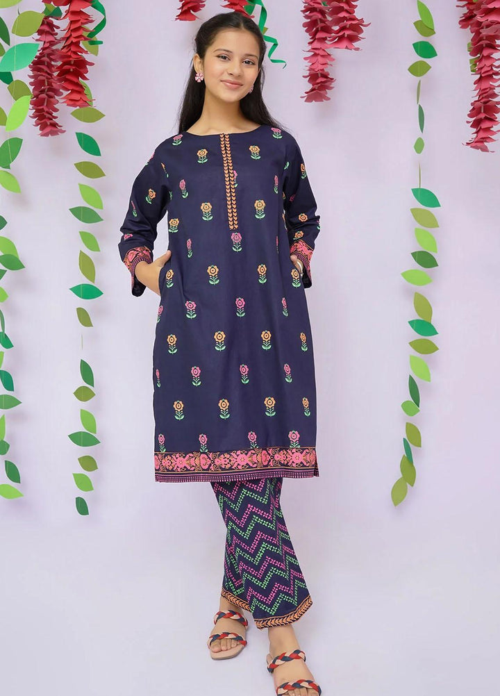 Ochre Cotton Printed Co-Ords for Girls -  OFW-COR-19