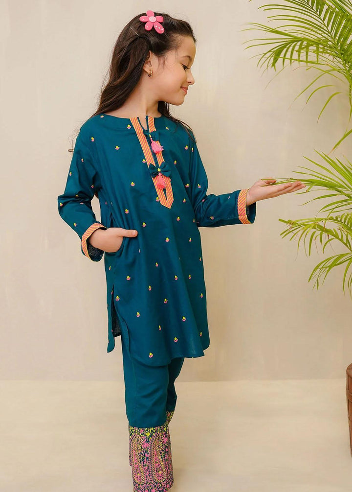 Ochre Cotton Casual 2 Piece Suit for Girls -  OFW-COR-21