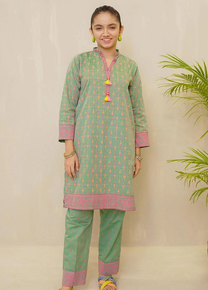 Ochre Cotton Casual 2 Piece Suit for Girls -  OFW-COR-22
