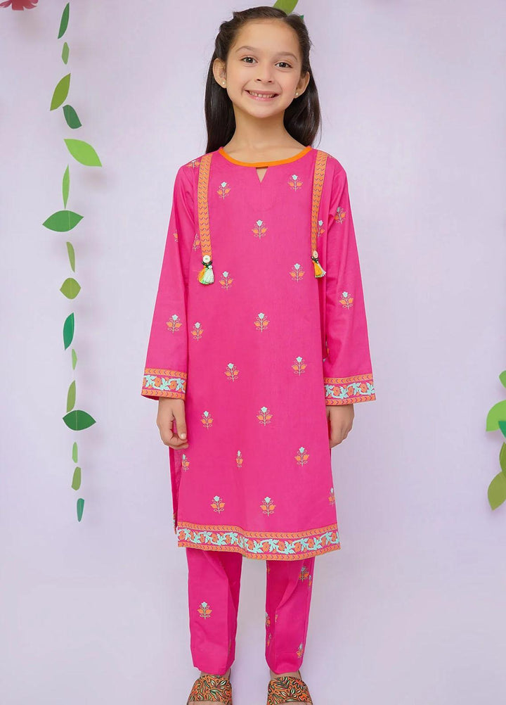 Ochre Cotton Printed Co-Ords for Girls -  OFW-COR-24
