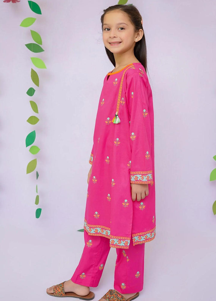 Ochre Cotton Printed Co-Ords for Girls -  OFW-COR-24