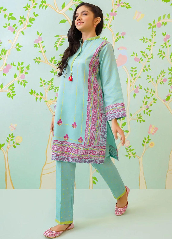 Ochre Cotton Printed Co-Ords for Girls -  OFW-COR-27