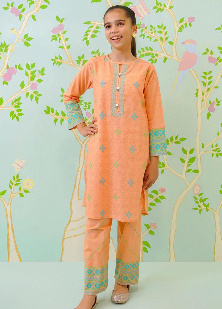 Ochre Cotton Casual 2 Piece Suit for Girls -  OFW-COR-29