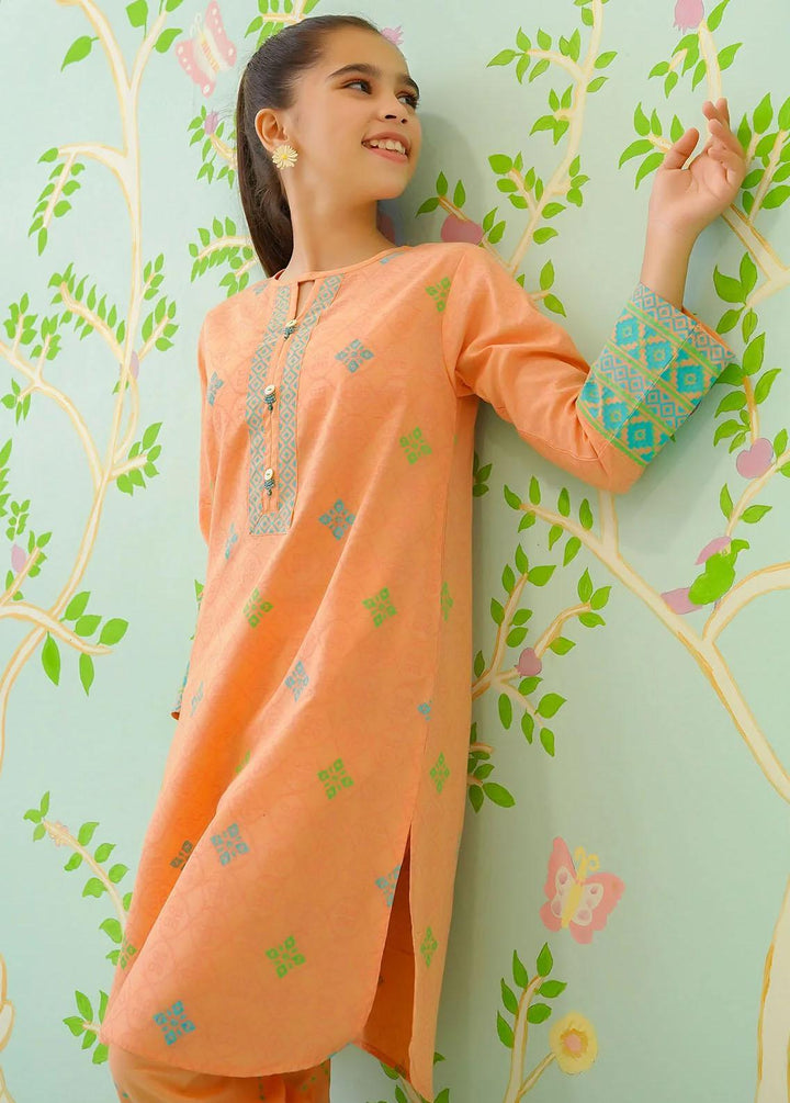 Ochre Cotton Casual 2 Piece Suit for Girls -  OFW-COR-29
