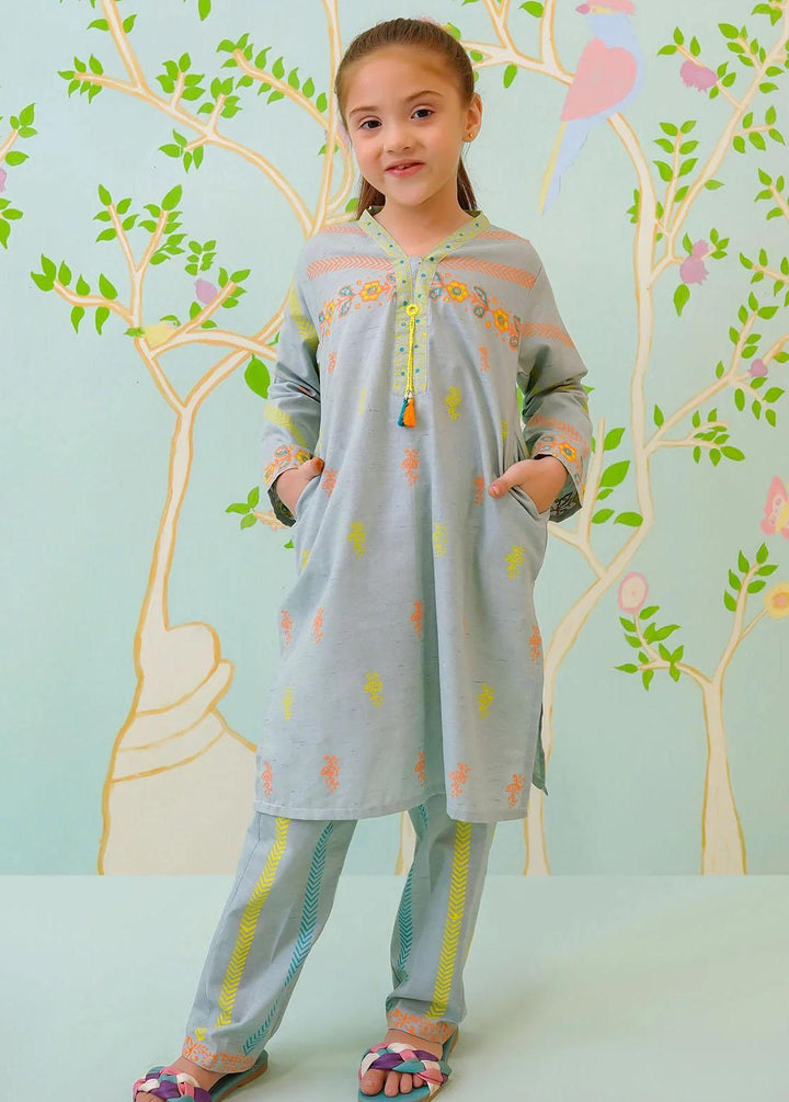 Ochre Cotton Casual 2 Piece Suit for Girls -  OFW-COR-31