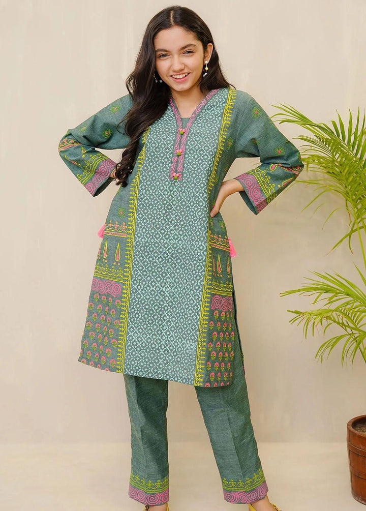 Ochre Cotton Casual 2 Piece Suit for Girls -  OFW-COR-32