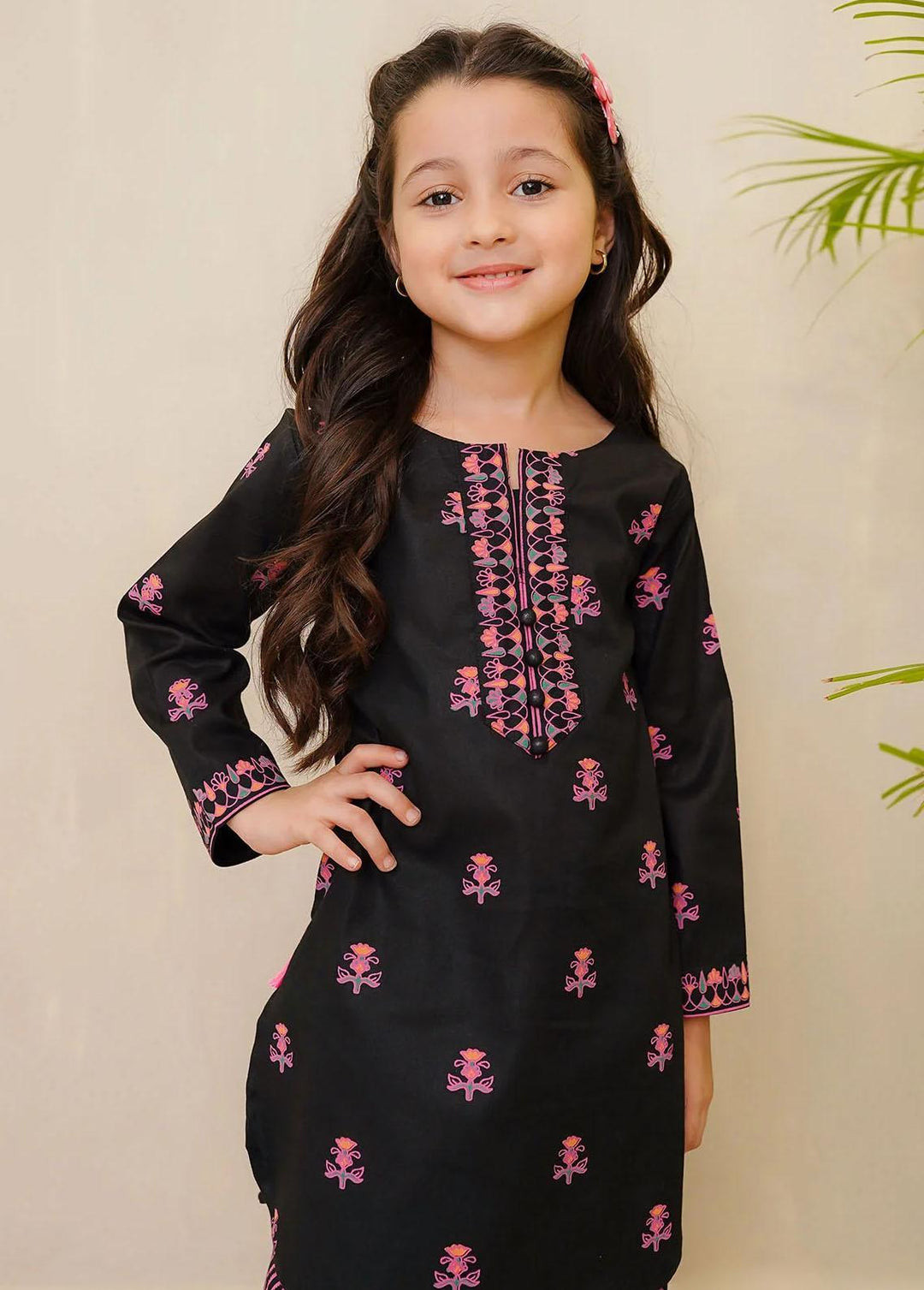 Ochre Cotton Casual 2 Piece Suit for Girls -  OFW-COR-37