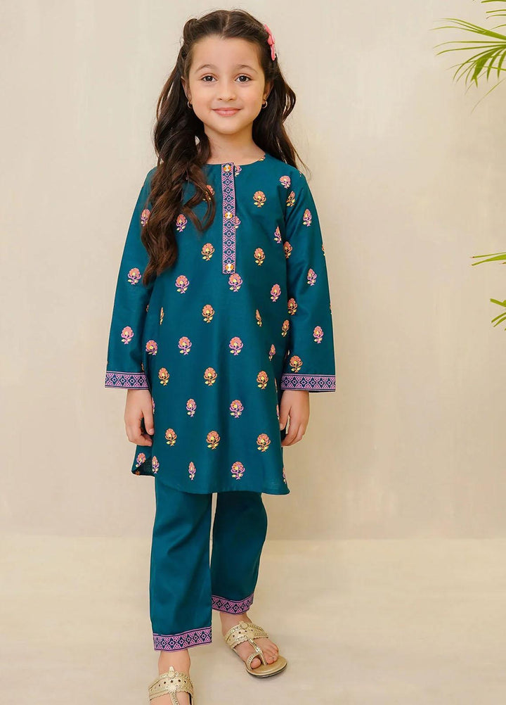 Ochre Cotton Printed Co-Ords for Girls -  OFW-COR-38