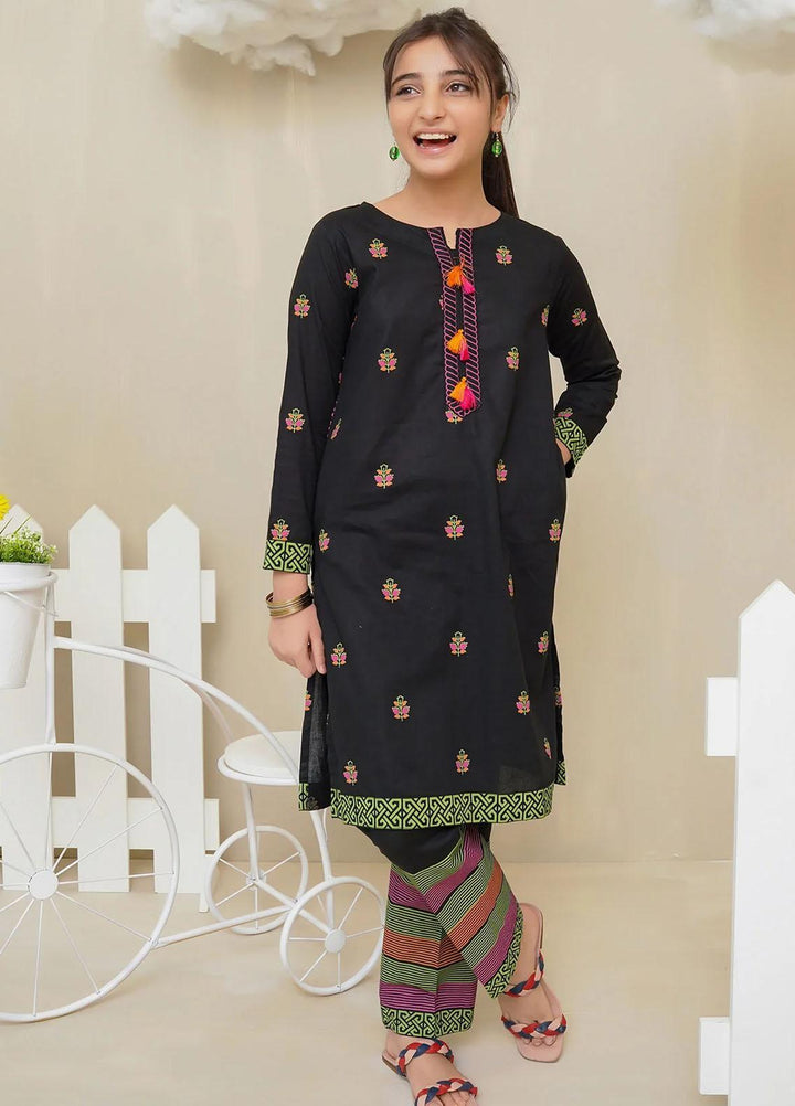 Ochre Cotton Printed Co-Ords for Girls -  OFW-COR-40