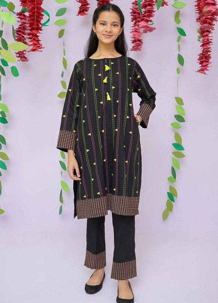 Ochre Cotton Printed Co-Ords for Girls -  OFW-COR-41