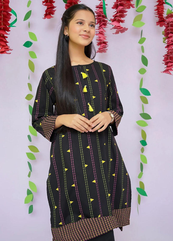 Ochre Cotton Printed Co-Ords for Girls -  OFW-COR-41