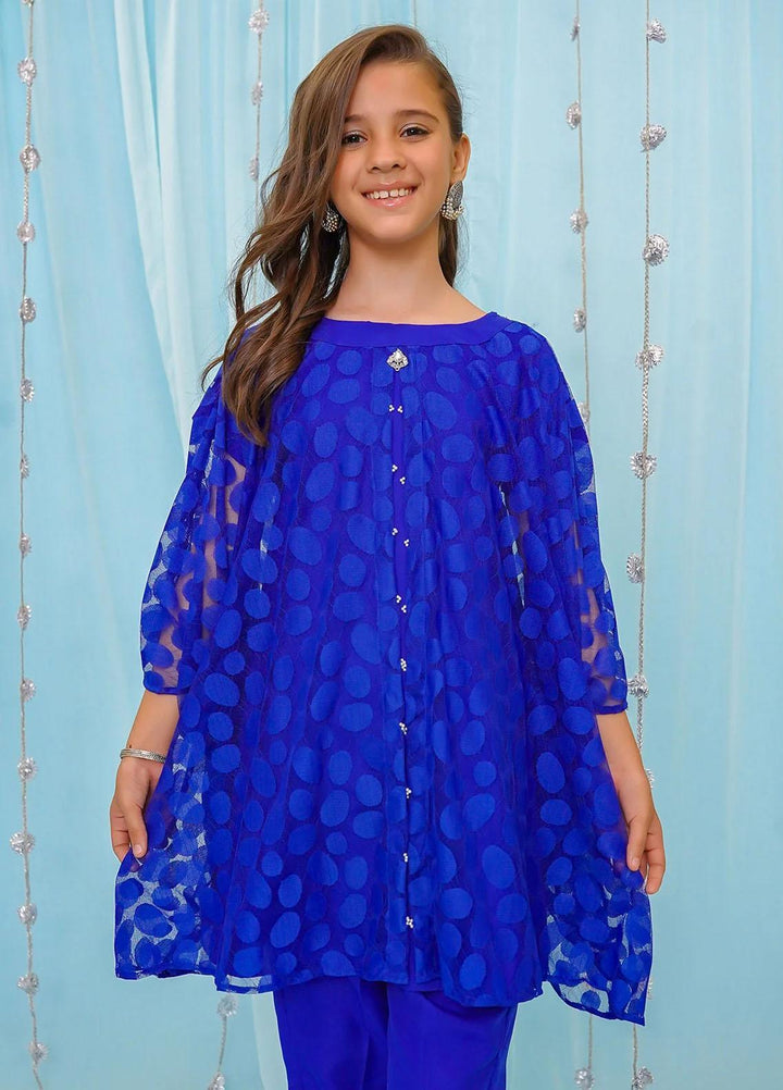 Ochre Net Casual Poncho for Girls -  OFW-FC-11