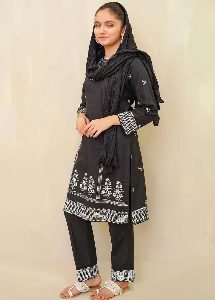 Ochre Cotton Printed 3 Piece Suit for Girls -  OFW-MRM-02