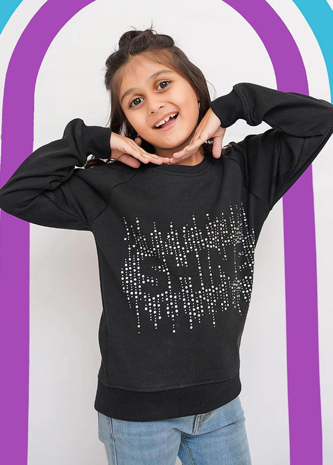 Ochre  Printed Sweatshirts for Girls -  OGK-271