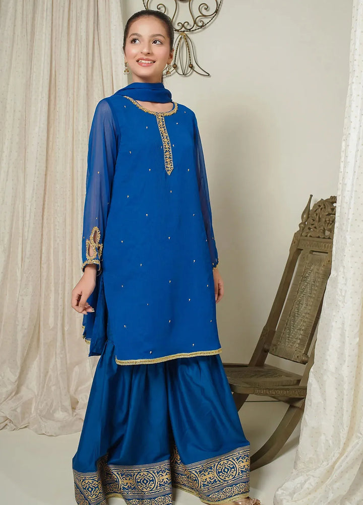 Ochre Pret Casual Chiffon 3 Piece Suit EX-08