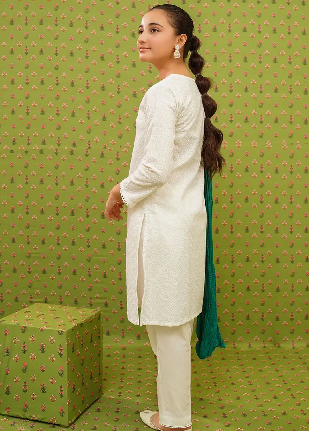 Ochre Pret Chikankari 3 Piece Suit OFW-COR-104