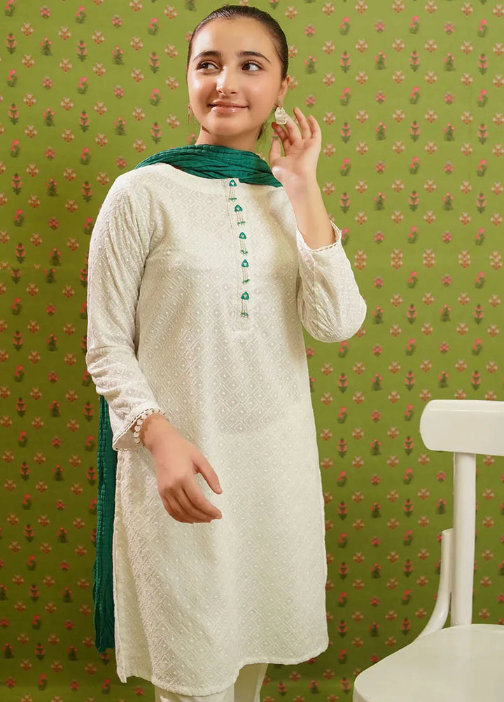 Ochre Pret Chikankari 3 Piece Suit OFW-COR-104