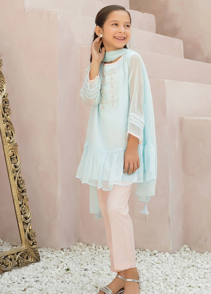 Ochre Pret Eastern Chiffon 3 Piece Suit OFW-AC-25