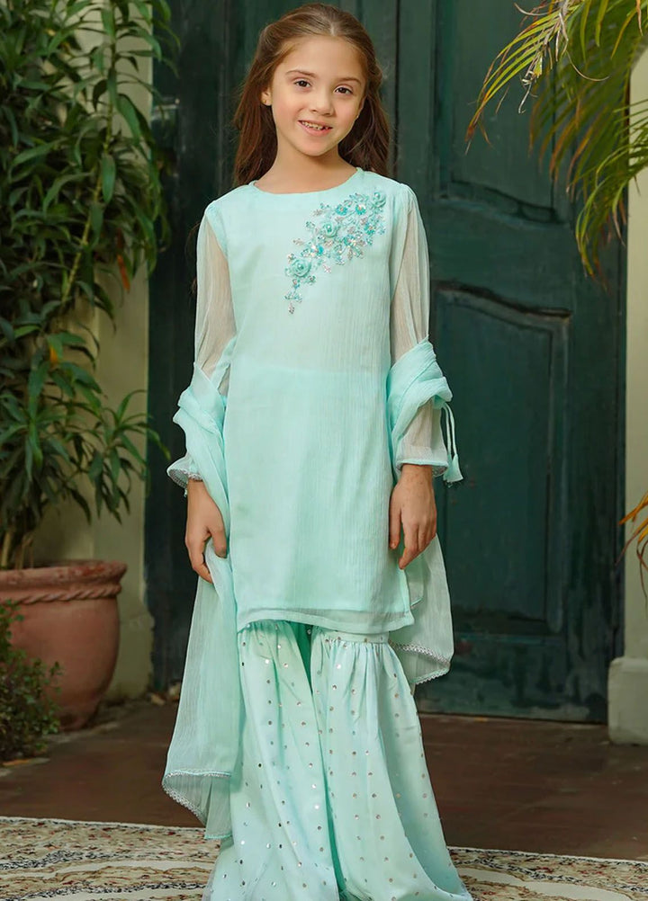 Ochre Pret Eastern Chiffon 3 Piece Suit OFW-AC-39