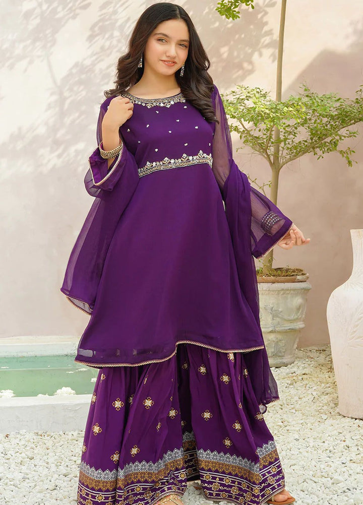 Ochre Pret Eastern Chiffon 3 Piece Suit OFW AC 43