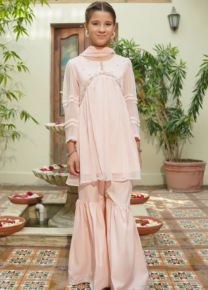 Ochre Pret Eastern Chiffon 3 Piece Suit OFW-AC-46