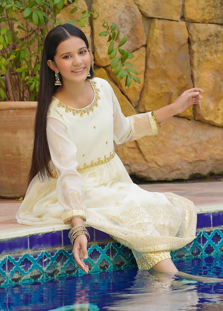 Ochre Pret Eastern Chiffon 3 Piece Suit OFW-MAX-15