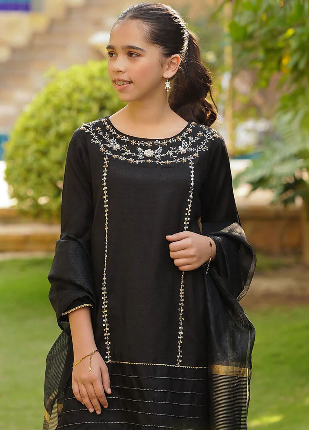 Ochre Pret Eastern Chiffon Girls Easterns OFW-EX-05