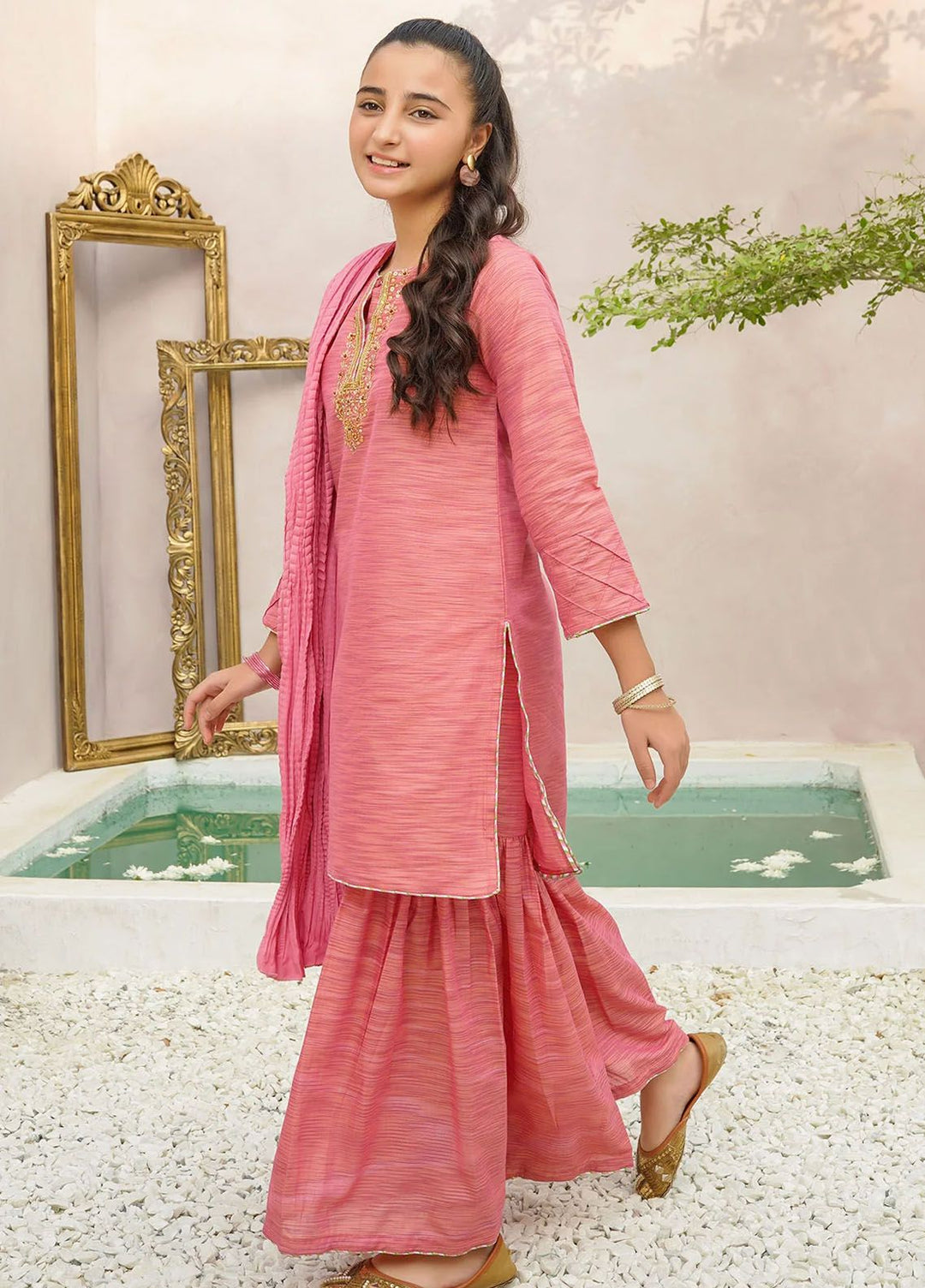 Ochre Pret Eastern Cotton 3 Piece Suit OFW-JB-31