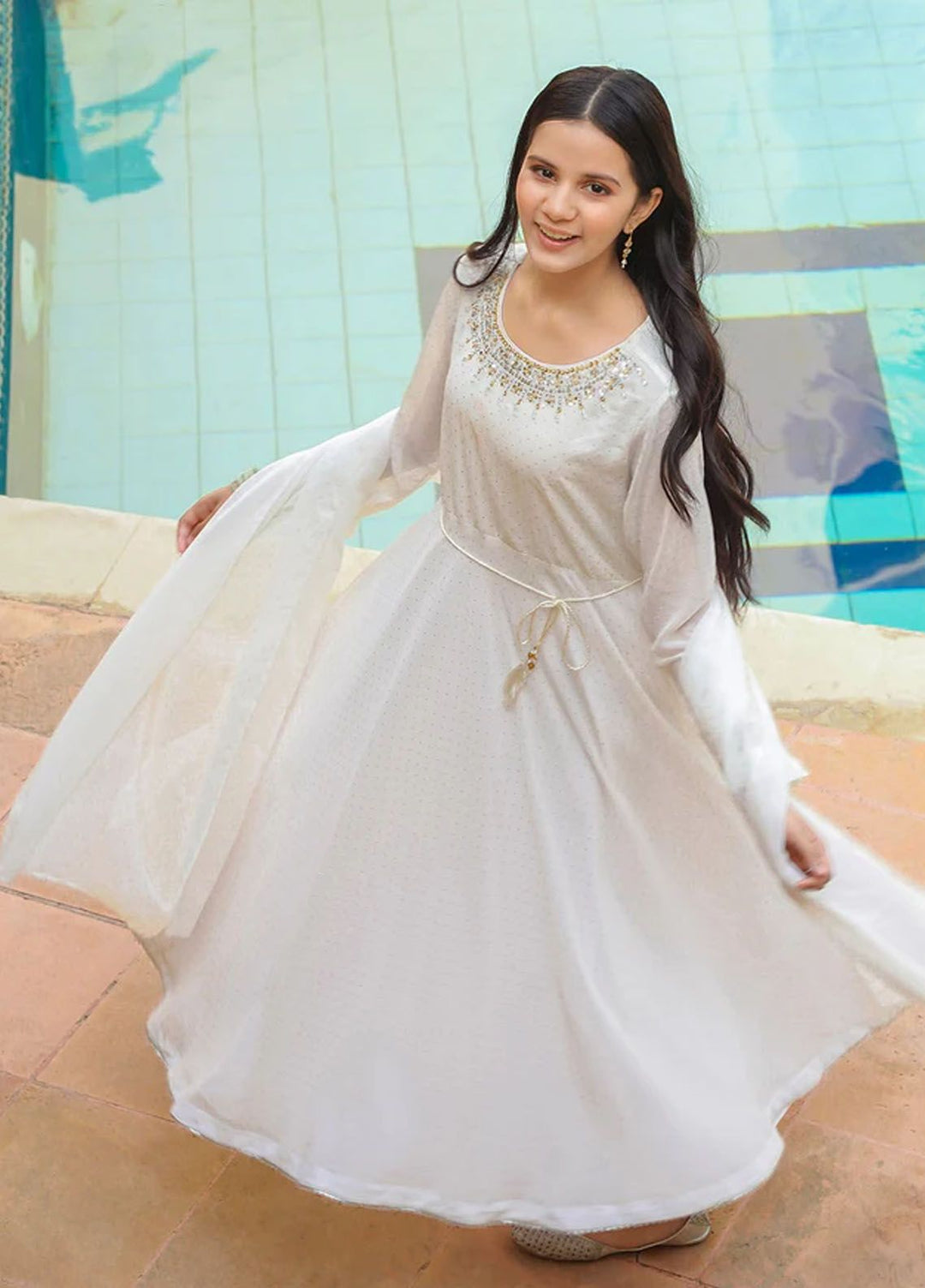 Ochre Pret Eastern Georgette 3 Piece Suit OFW-MAX-14