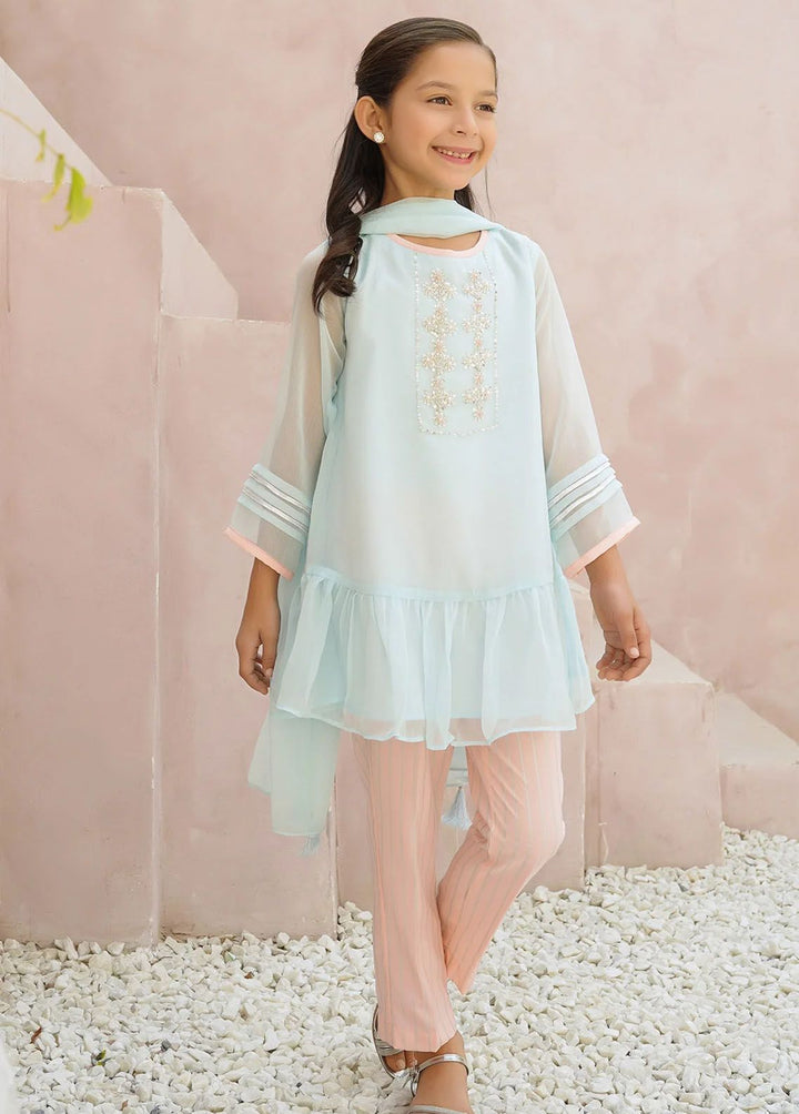 Ochre Pret Embroidered Chiffon 2 Piece Suit OFW-AC-25