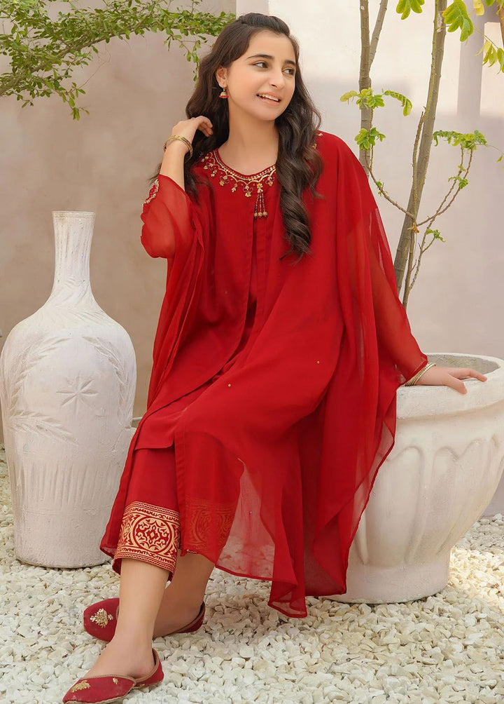 Ochre Pret Embroidered Chiffon 2 Piece Suit OFW-AC-41