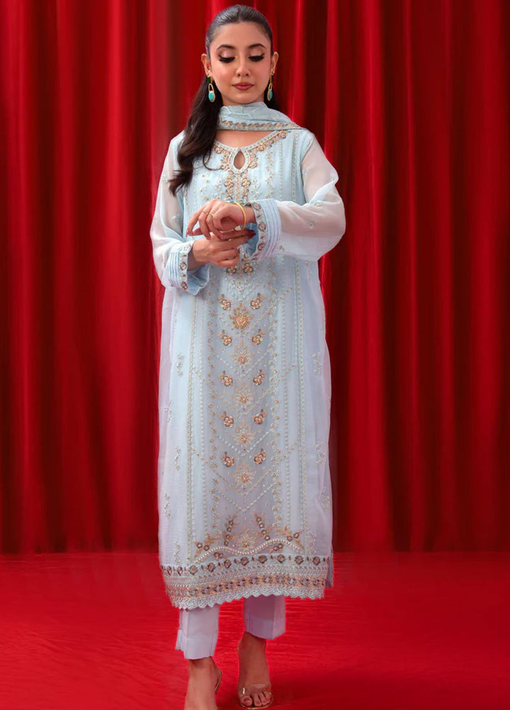 Ochre Pret Embroidered Chiffon 3 Piece SOF-06