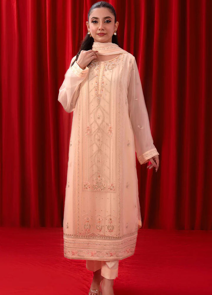 Ochre Pret Embroidered Chiffon 3 Piece SOF-07