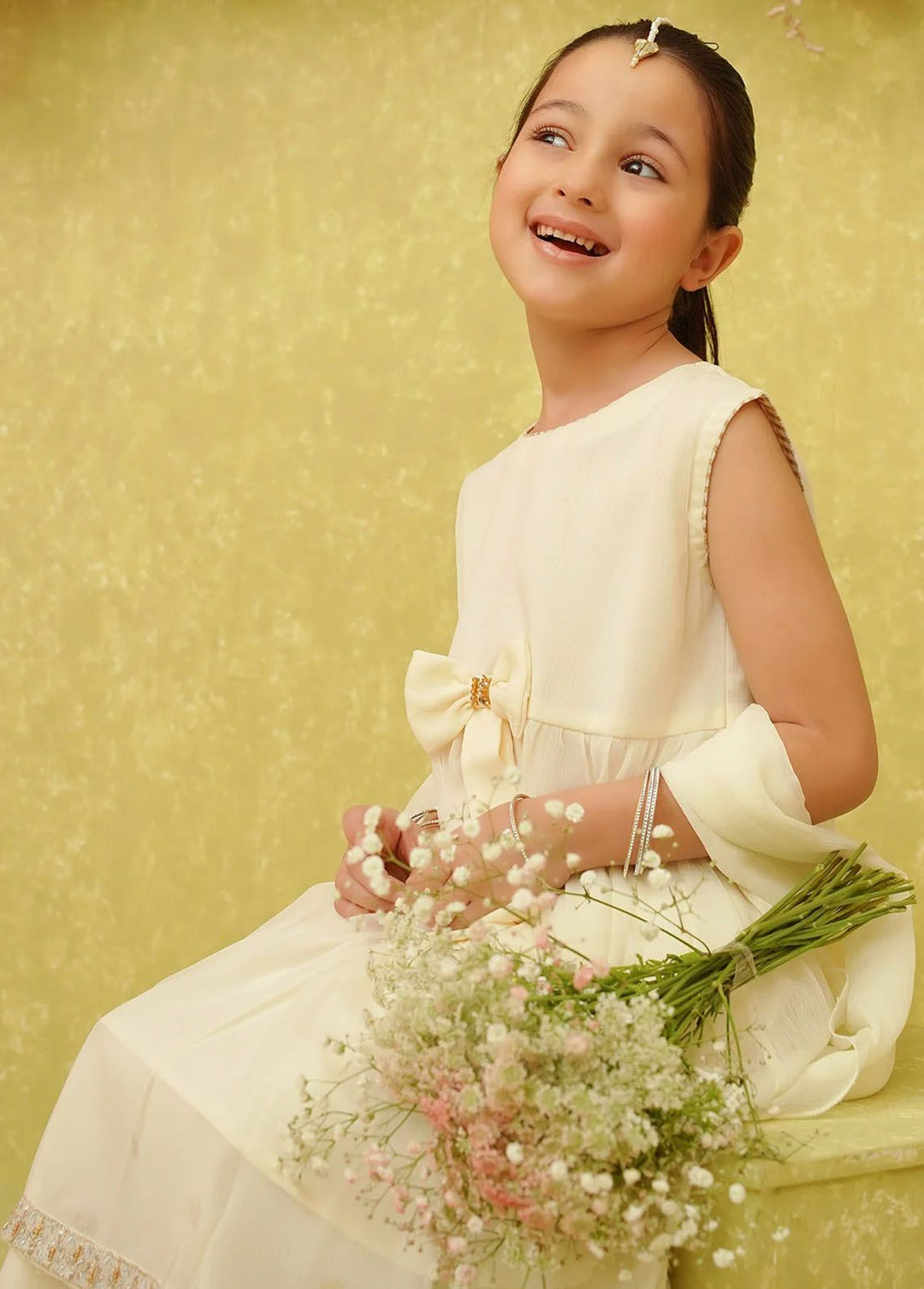 Ochre Pret Embroidered Chiffon 3 Piece Suit INCF-06