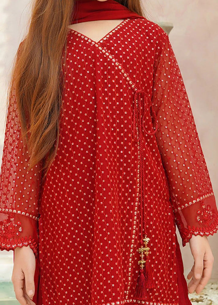 Ochre Pret Embroidered Chiffon 3 Piece Suit OFW-EM-27